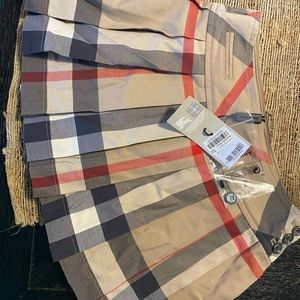 Girls Pleated Burberry Skirt